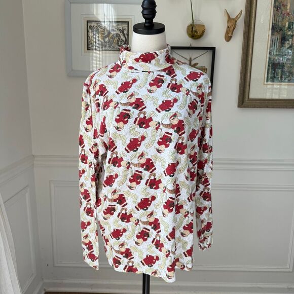 Vintage Cornerstone Santa Christmas List Turtleneck XL - Picture 2 of 6